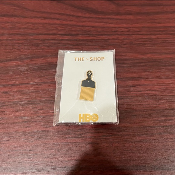 The Shop, Barbershop Pin, Afro Comb - Picture 2 of 3